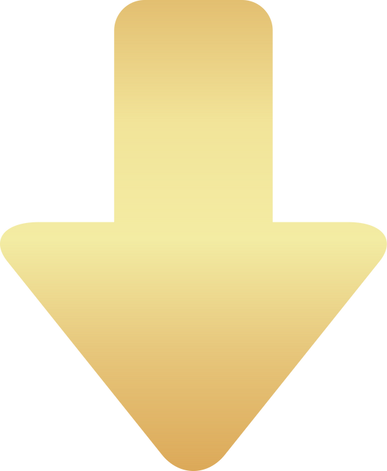 Gold Down Arrow Icon