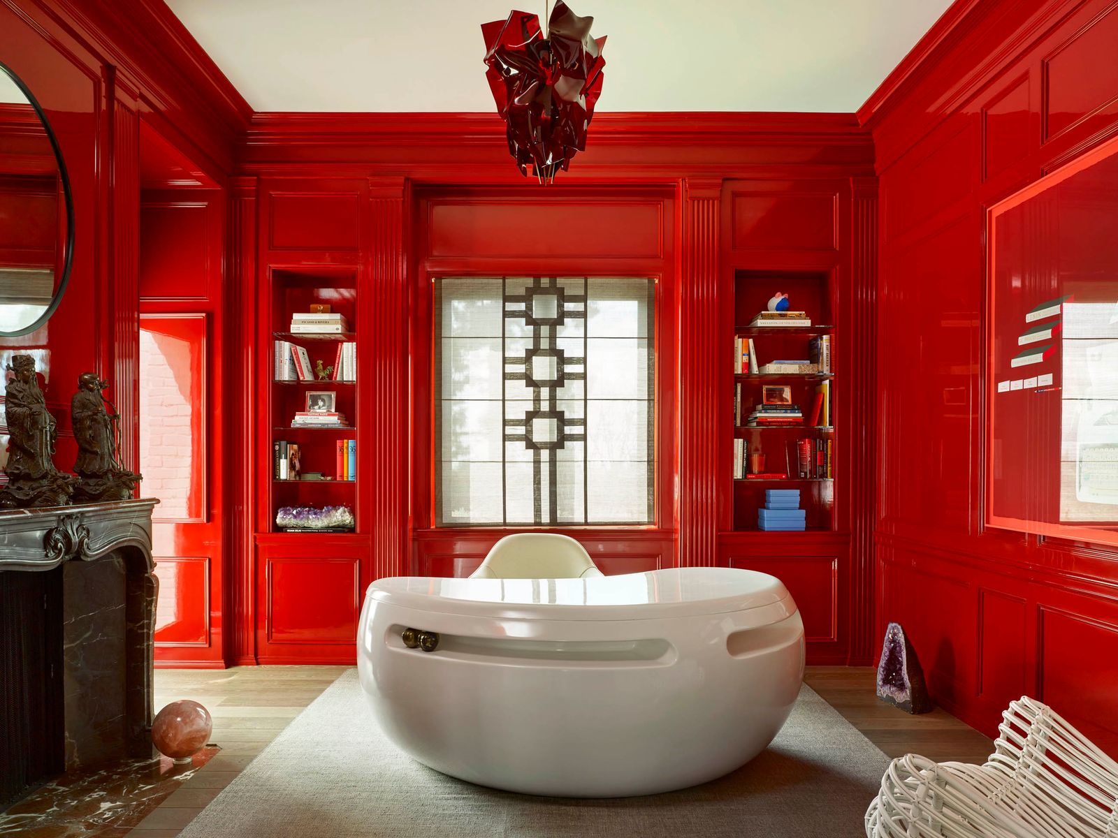 The Now Iconic Boomerang Desk Has Been Hiding Ugly Tech Cords Since 1969