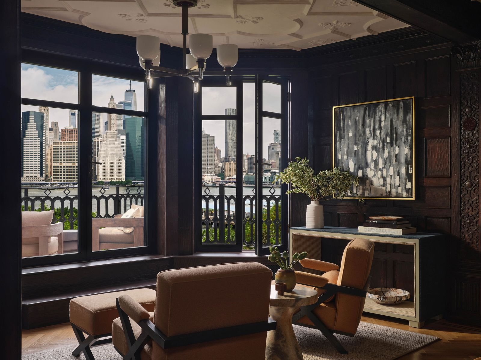 Instead of Brightening This Gilded Age Penthouse, the Designer Went “Dark and Sexy”